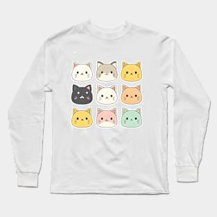 Cute Kawaii Cat Long Sleeve T-Shirt